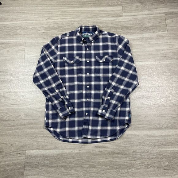 Chubbies Shirt Mens Large Blue The Nutter Plaid Casual Buttons - Picture 1 of 11